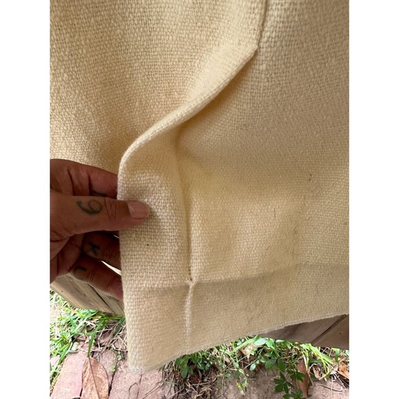 HANDSPUN HANDWOVEN CREAM WOOL PENCIL SKIRT 26" waist - Picture 4 of 6
